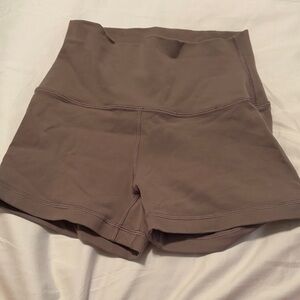 Aritzia High-Waisted Tan Shorts